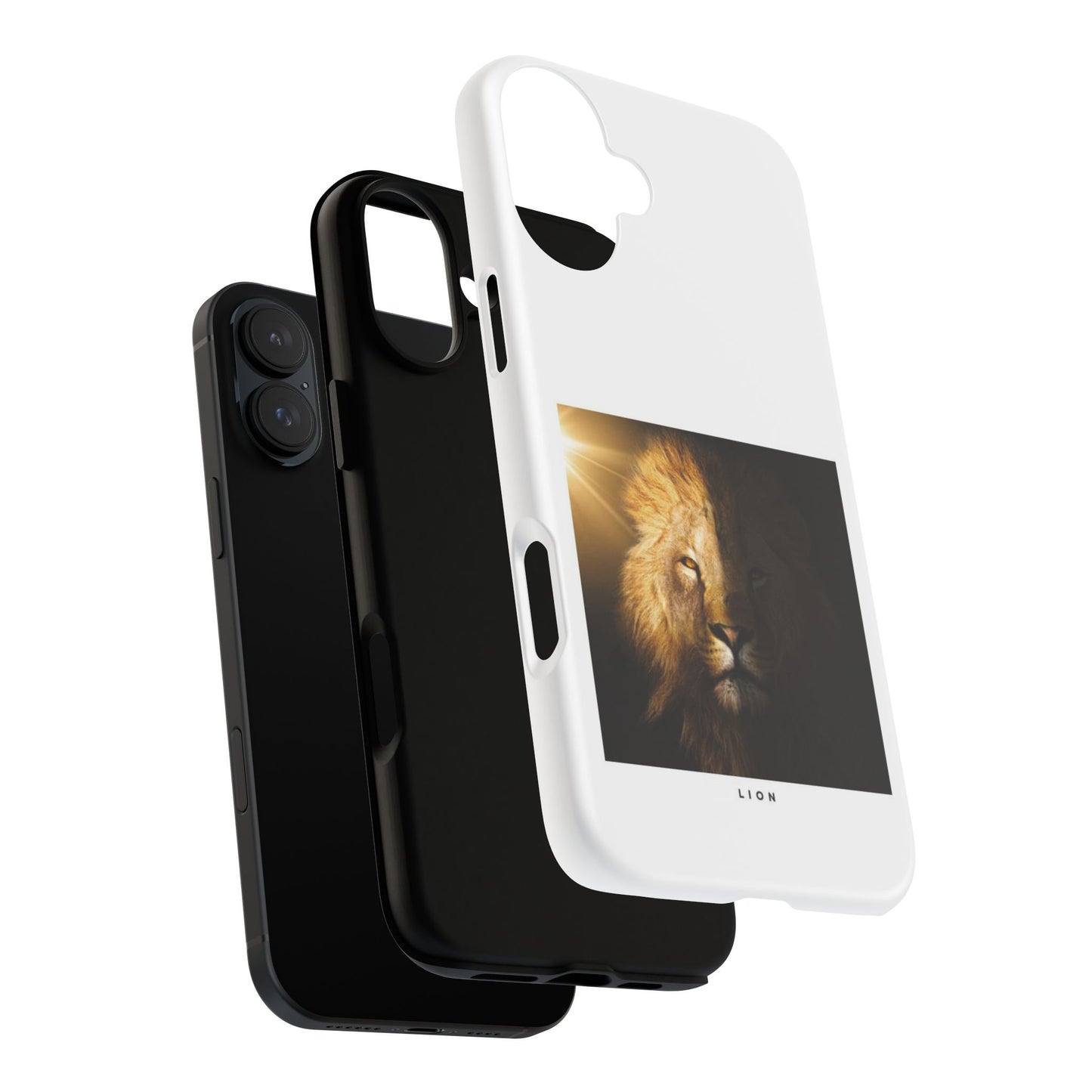 Lion Print Tough iPhone Case - Bold & Protective