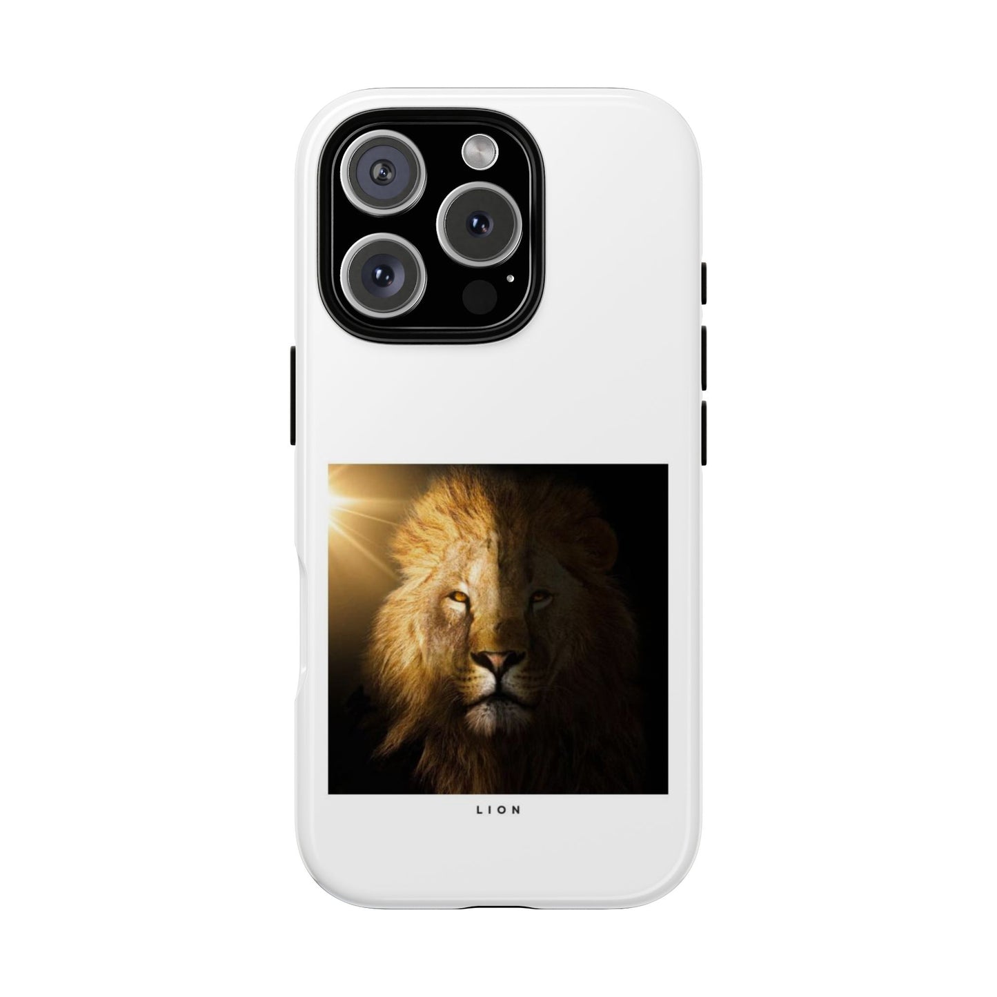 Lion Print Tough iPhone Case - Bold & Protective