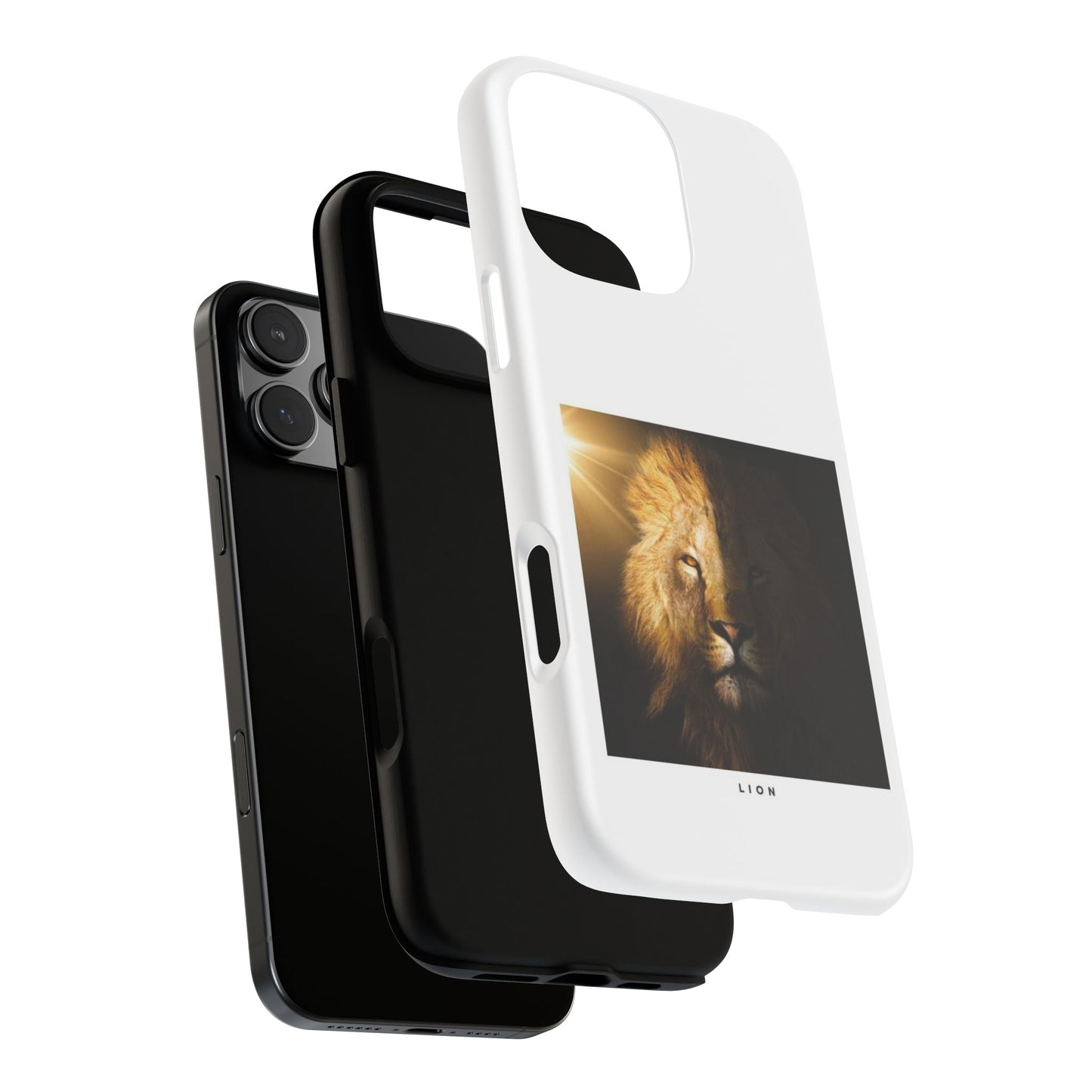 Lion Print Tough iPhone Case - Bold & Protective