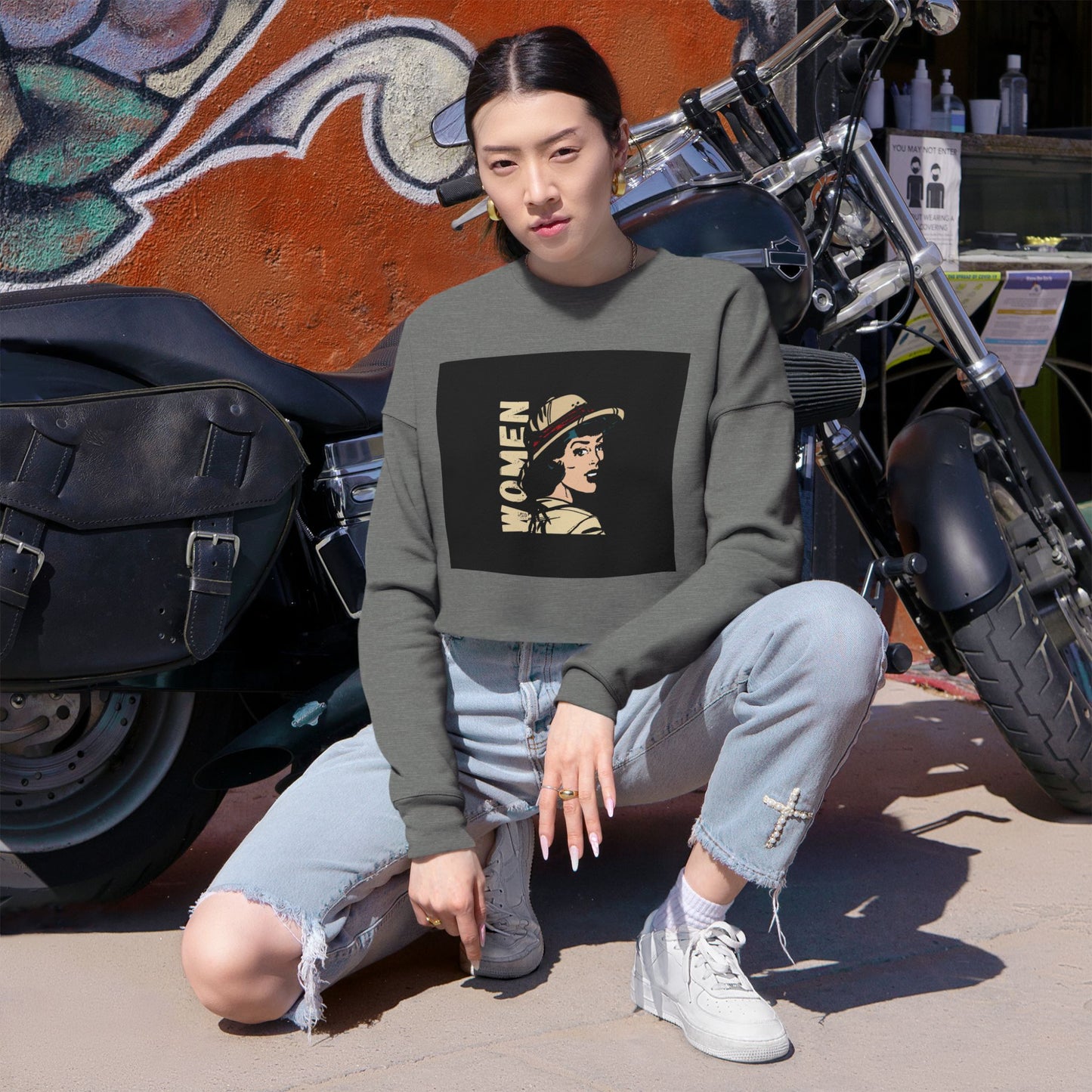 Women Cropped Sweatshirt | Stylish & Comfortable Fashion for Everyday Wear