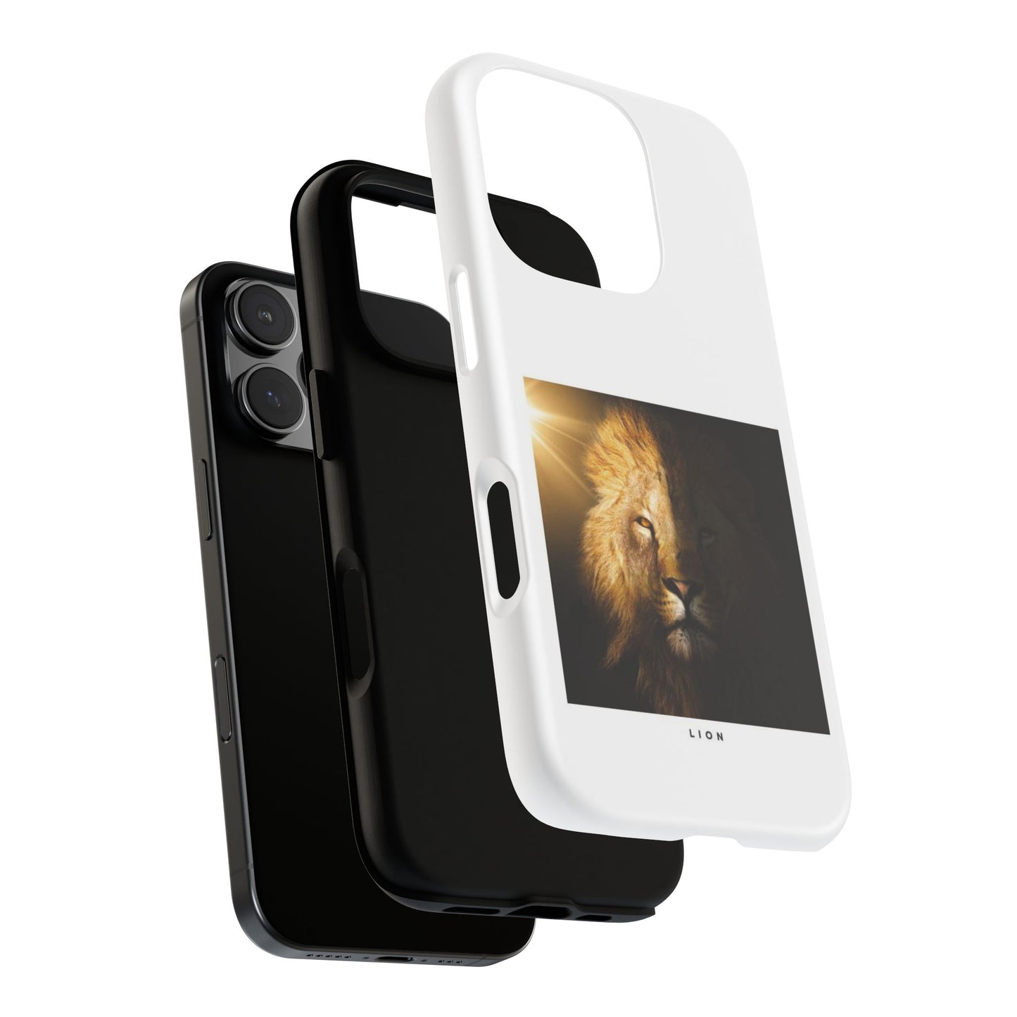 Lion Print Tough iPhone Case - Bold & Protective