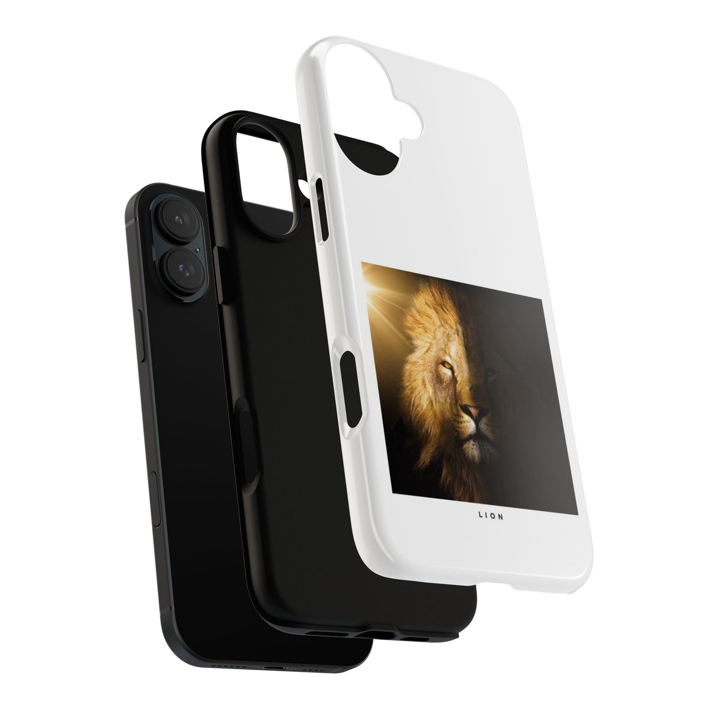 Lion Print Tough iPhone Case - Bold & Protective