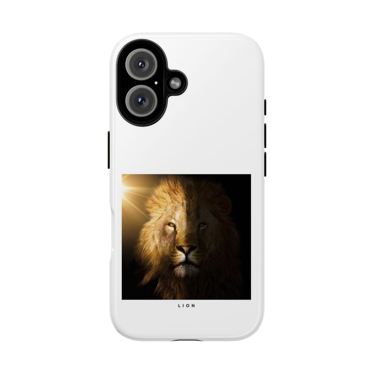 Lion Print Tough iPhone Case - Bold & Protective