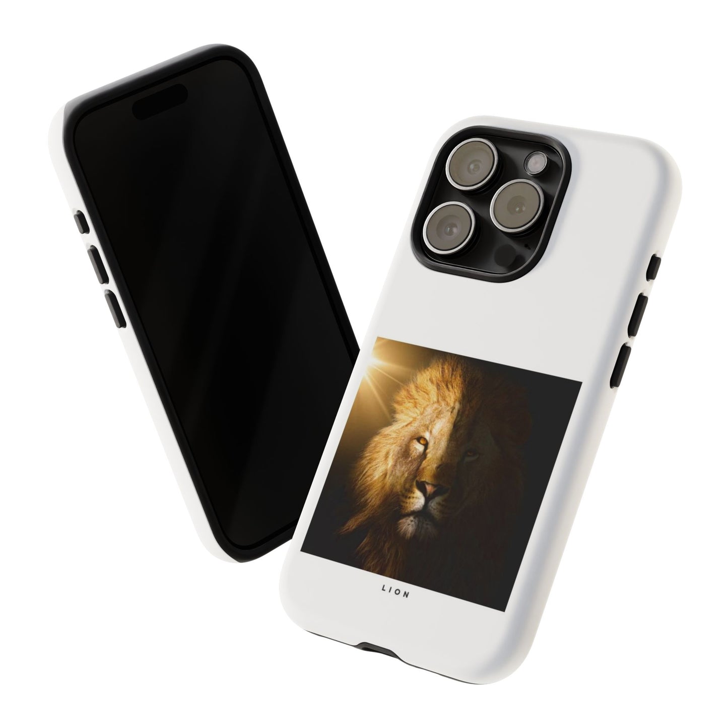 Lion Print Tough iPhone Case - Bold & Protective