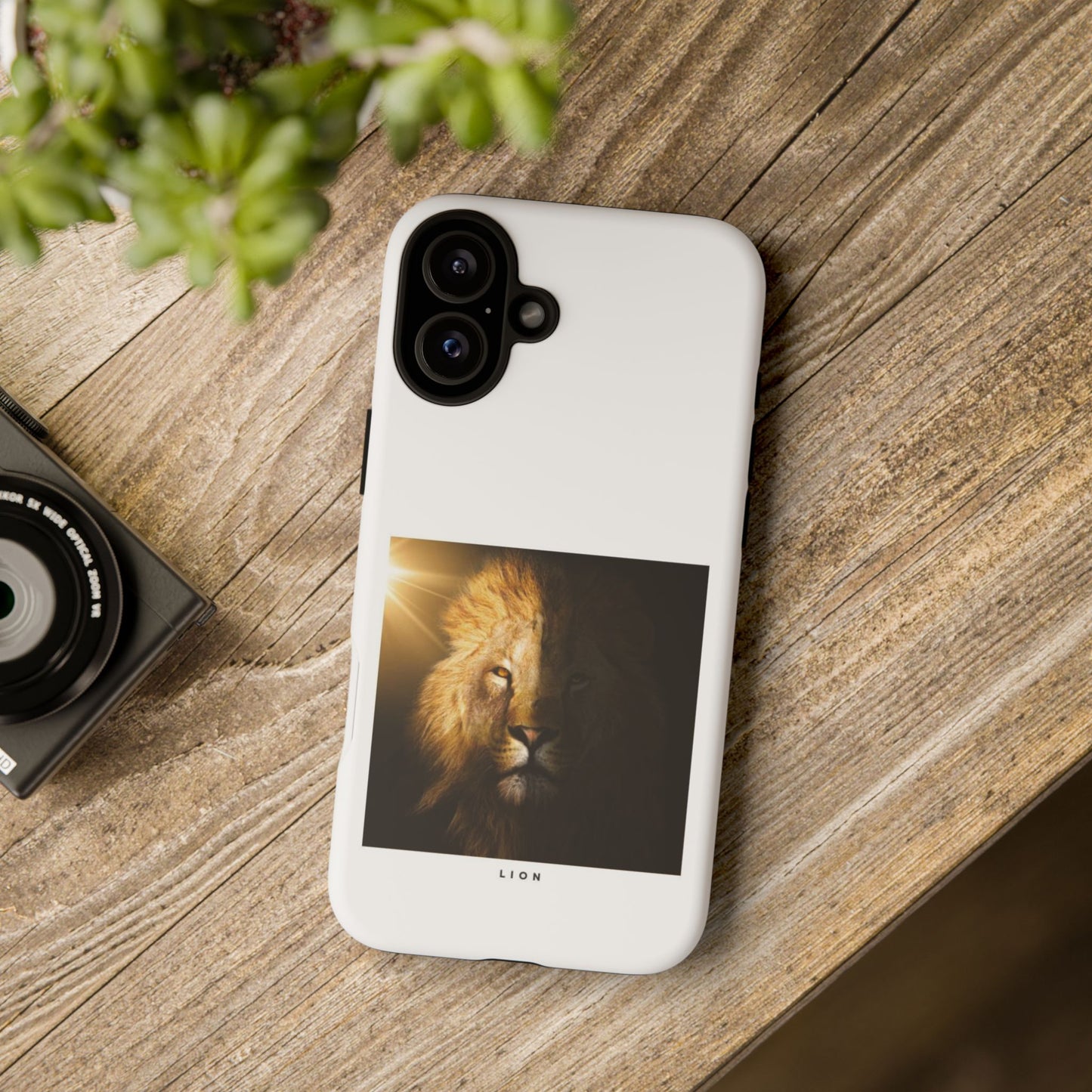 Lion Print Tough iPhone Case - Bold & Protective