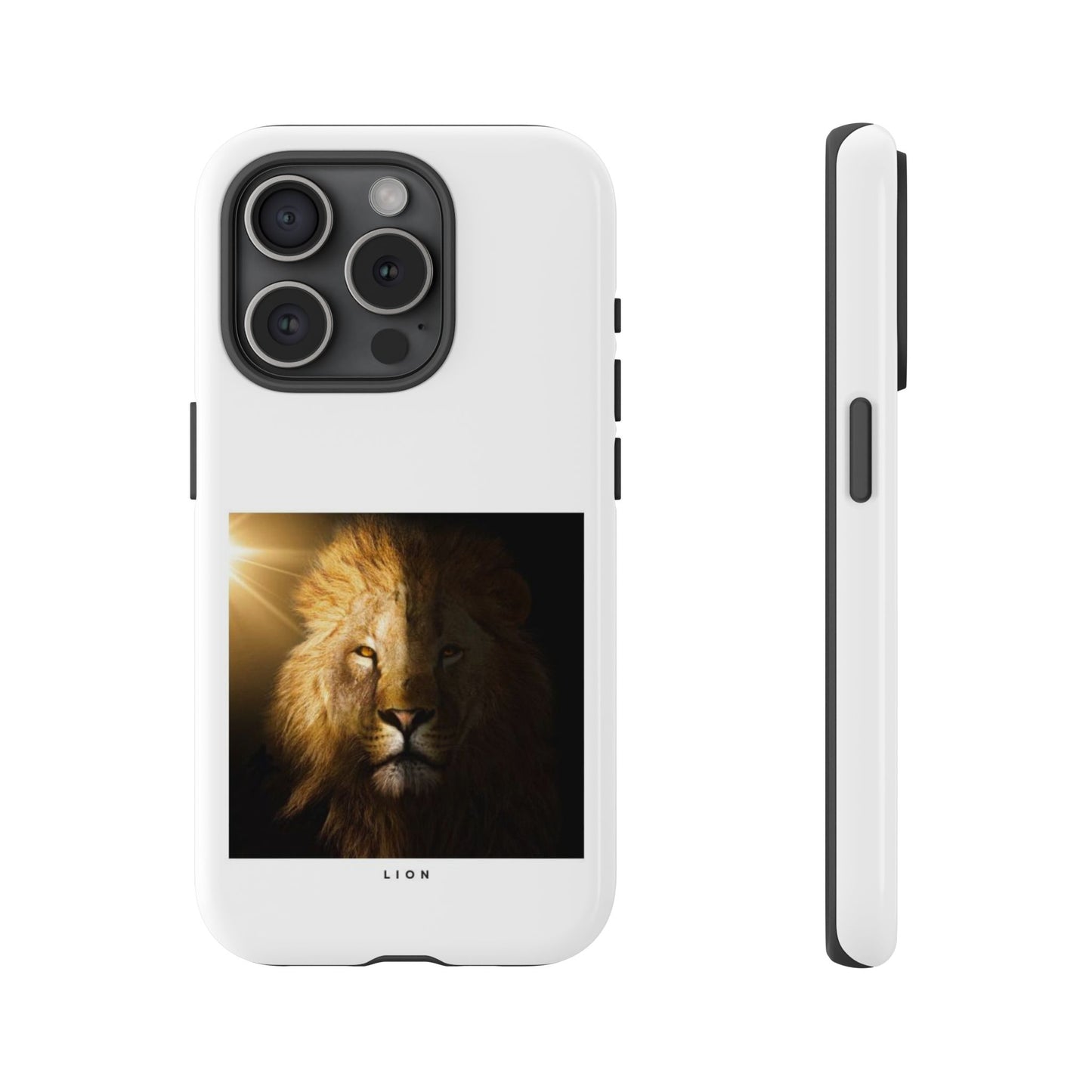 Lion Print Tough iPhone Case - Bold & Protective