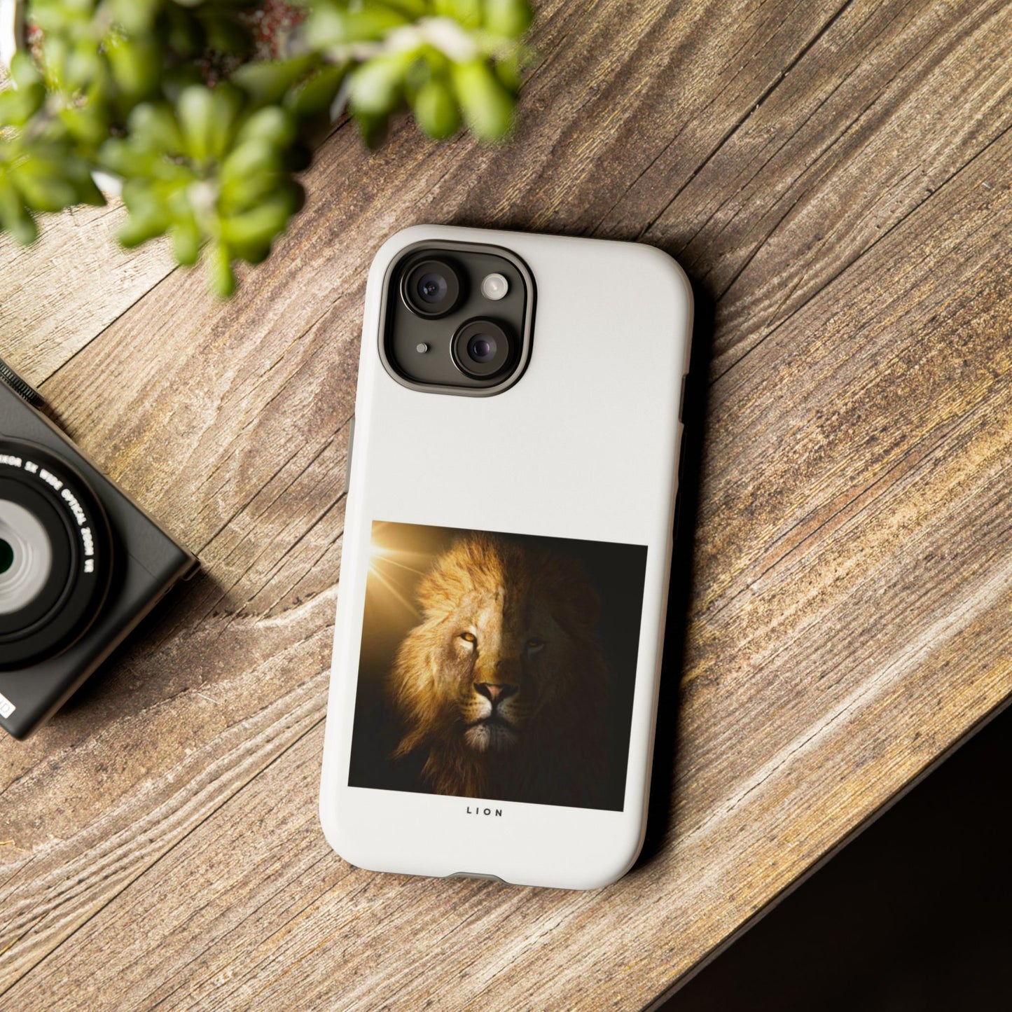 Lion Print Tough iPhone Case - Bold & Protective