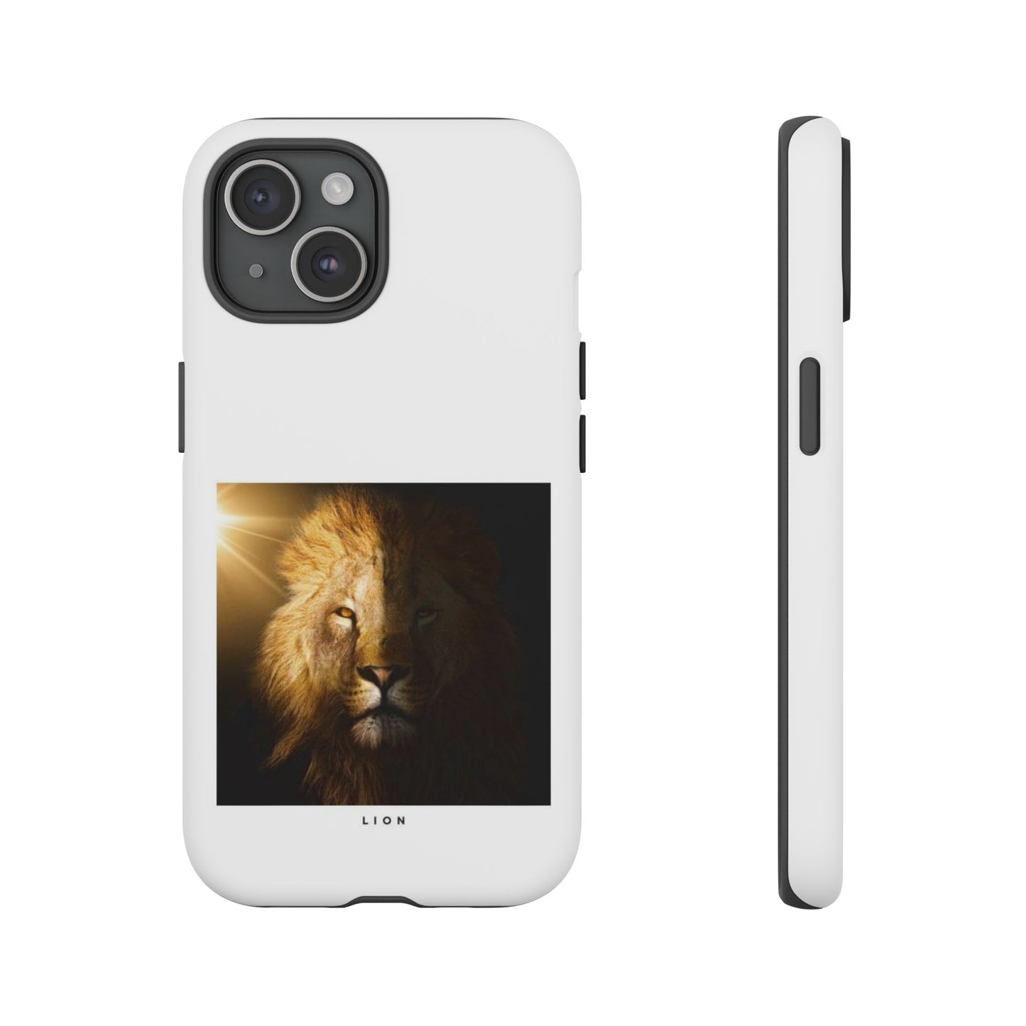 Lion Print Tough iPhone Case - Bold & Protective