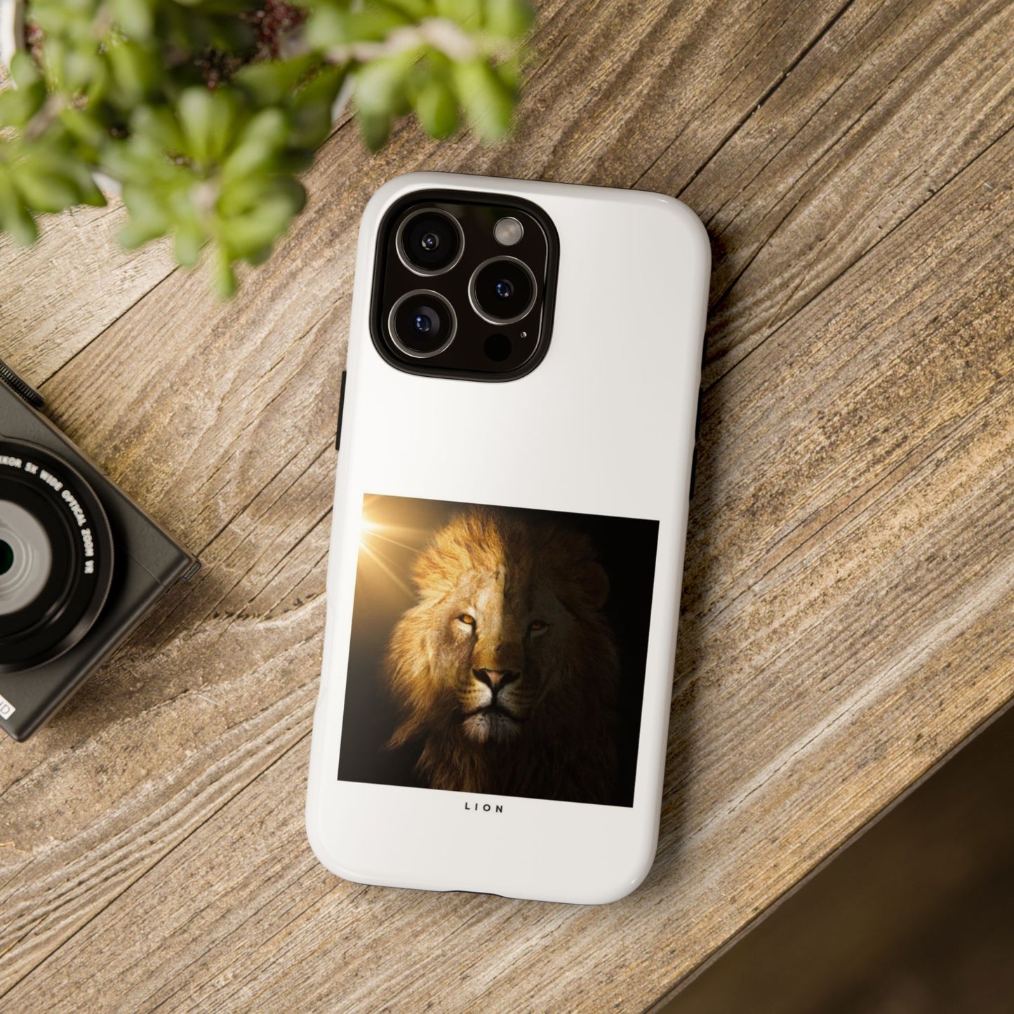 Lion Print Tough iPhone Case - Bold & Protective