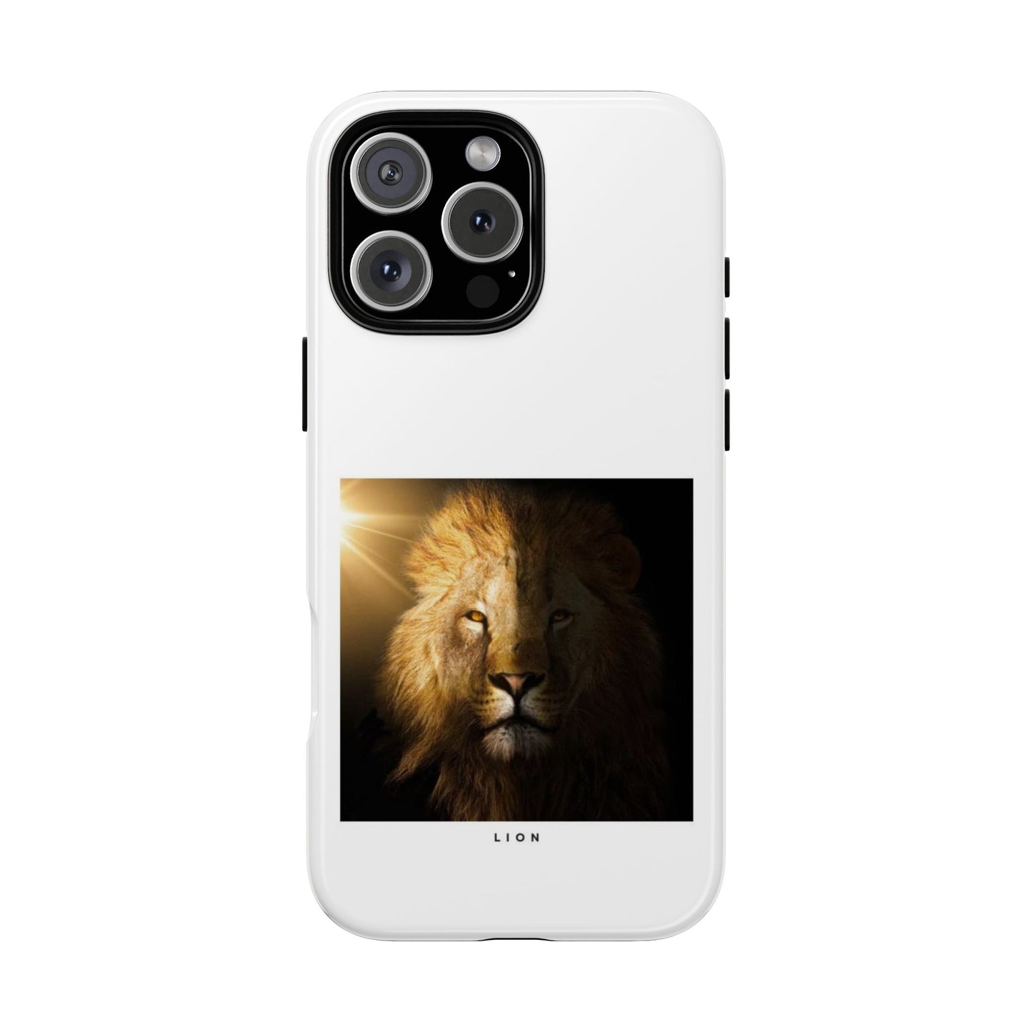 Lion Print Tough iPhone Case - Bold & Protective