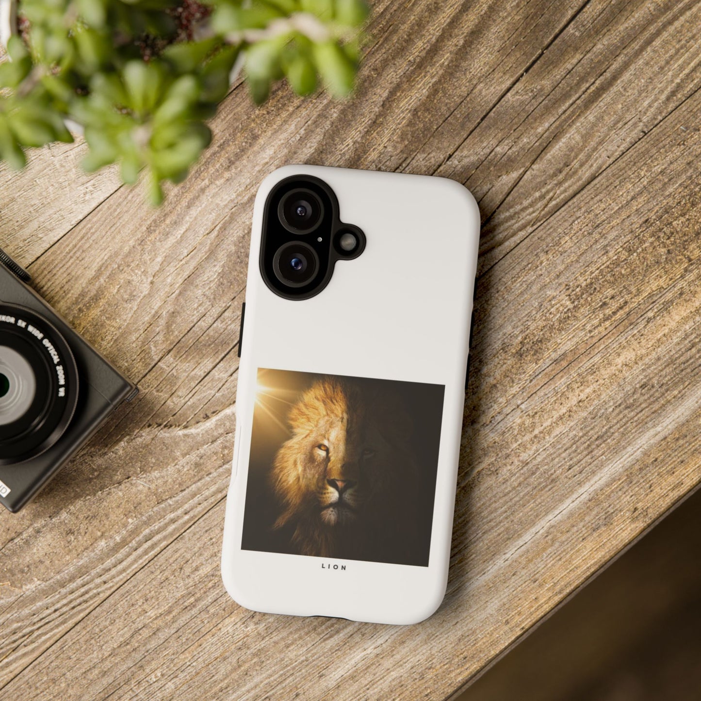 Lion Print Tough iPhone Case - Bold & Protective