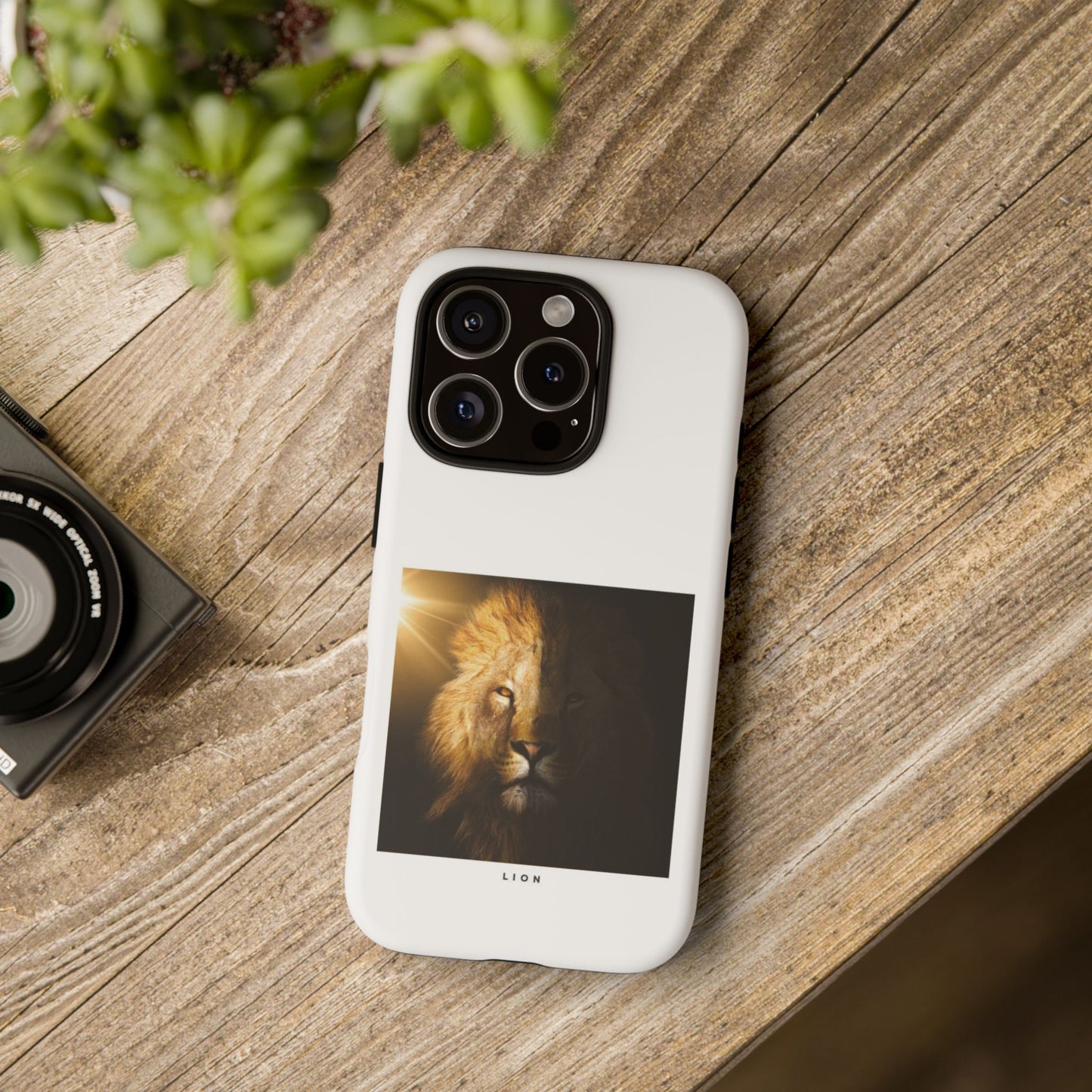 Lion Print Tough iPhone Case - Bold & Protective