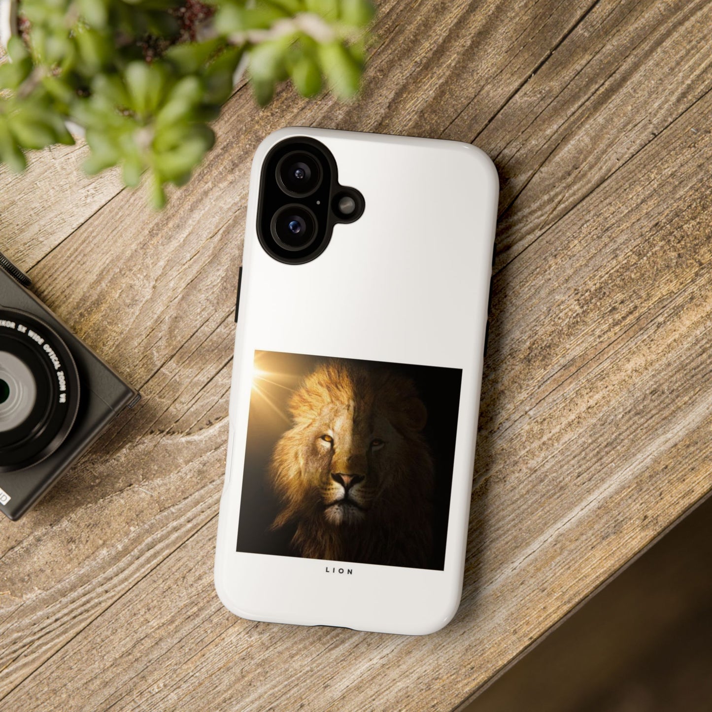 Lion Print Tough iPhone Case - Bold & Protective