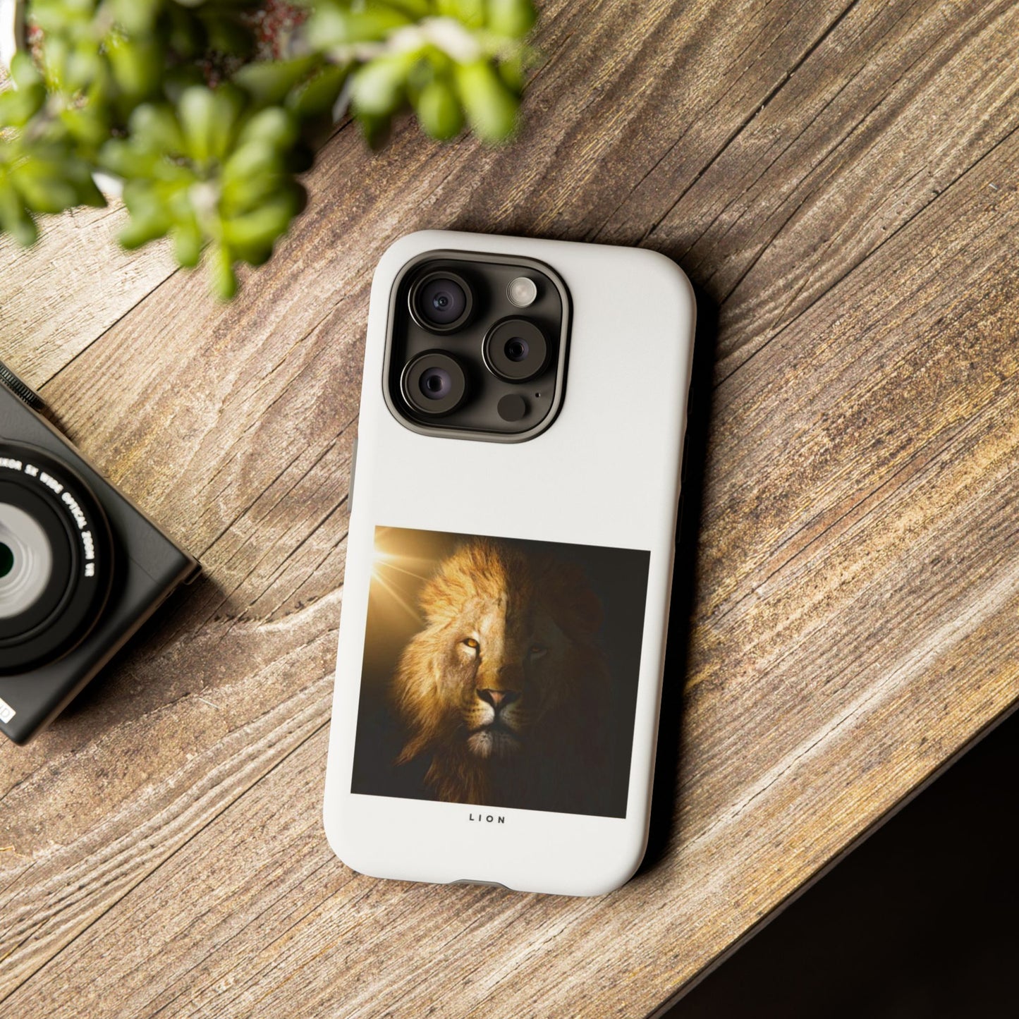 Lion Print Tough iPhone Case - Bold & Protective