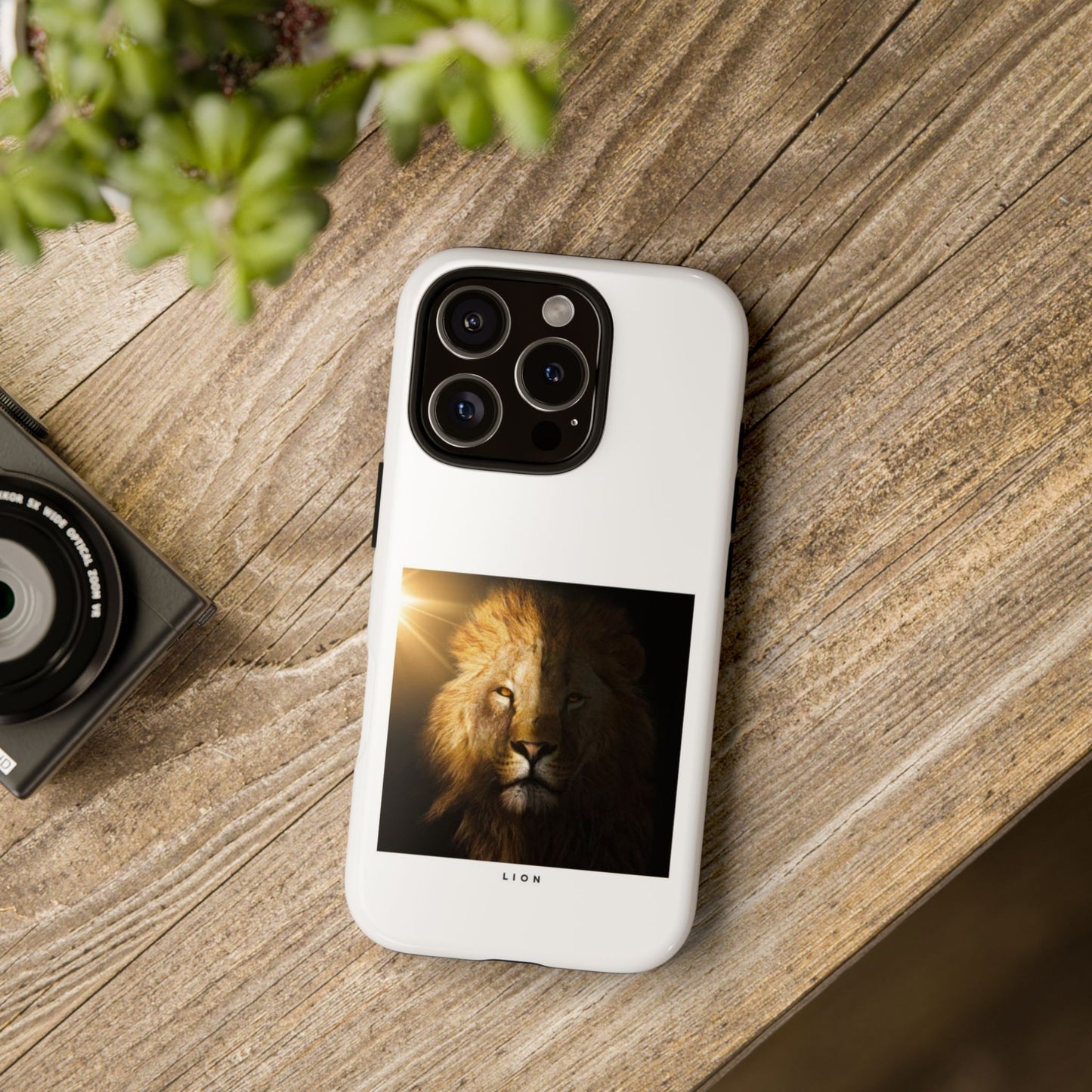 Lion Print Tough iPhone Case - Bold & Protective