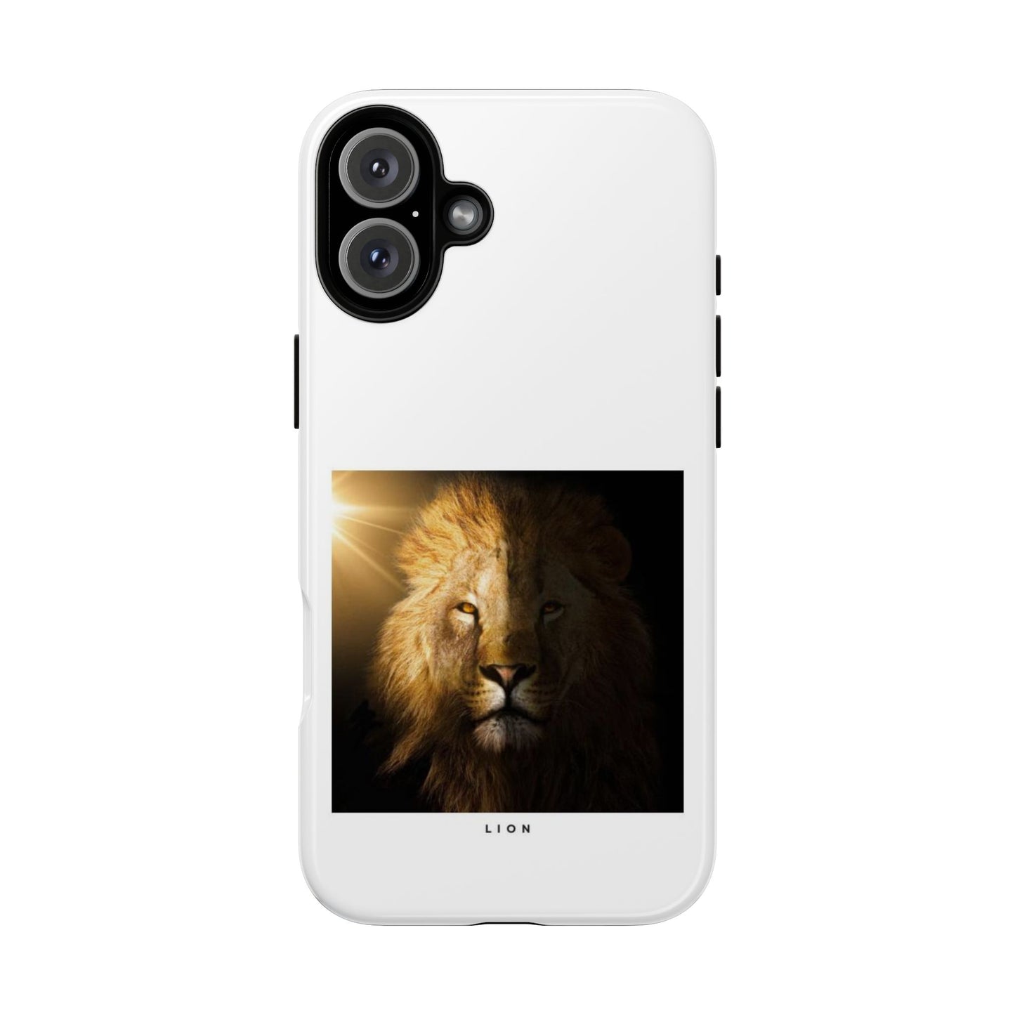 Lion Print Tough iPhone Case - Bold & Protective