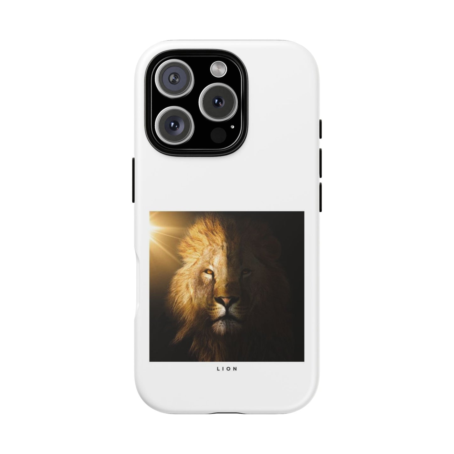 Lion Print Tough iPhone Case - Bold & Protective