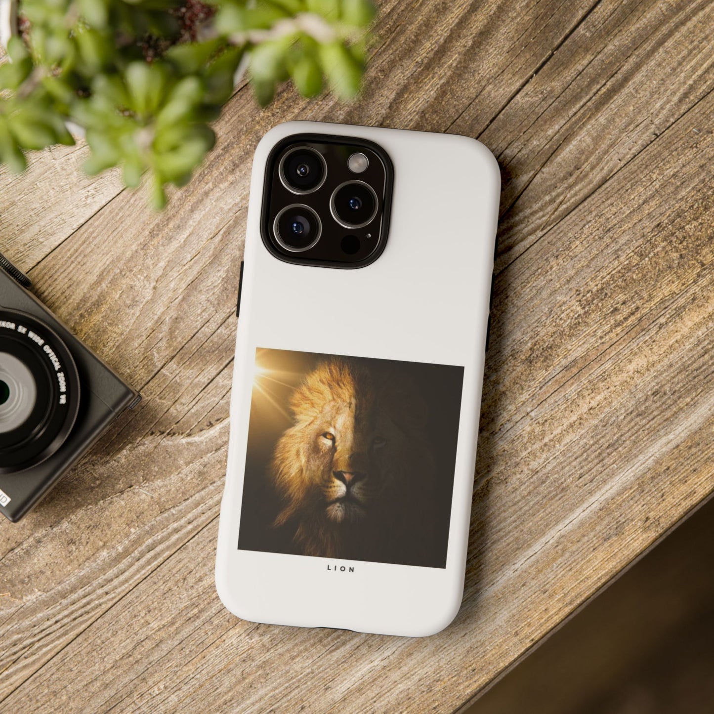 Lion Print Tough iPhone Case - Bold & Protective