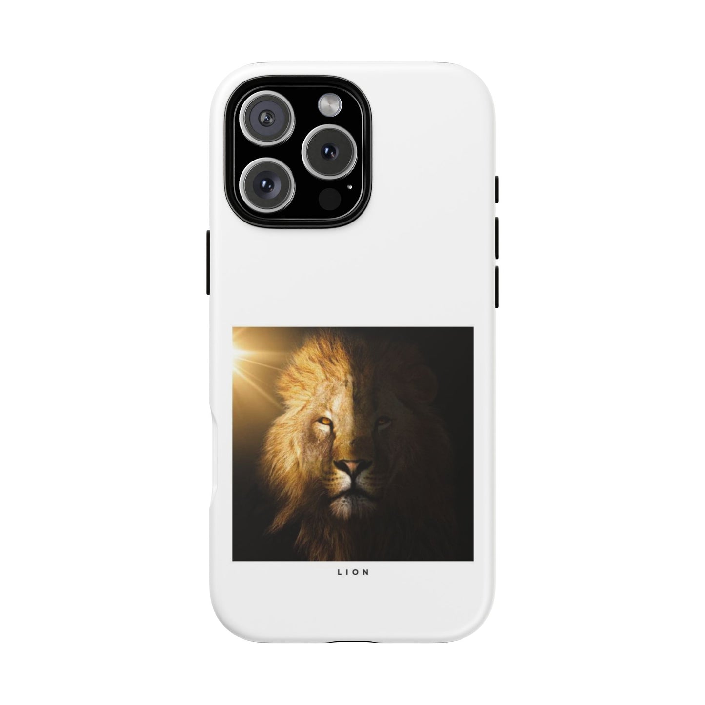 Lion Print Tough iPhone Case - Bold & Protective