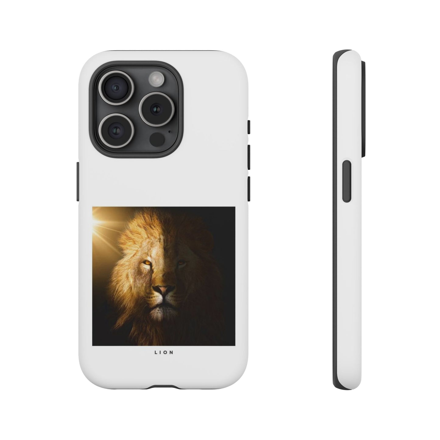 Lion Print Tough iPhone Case - Bold & Protective
