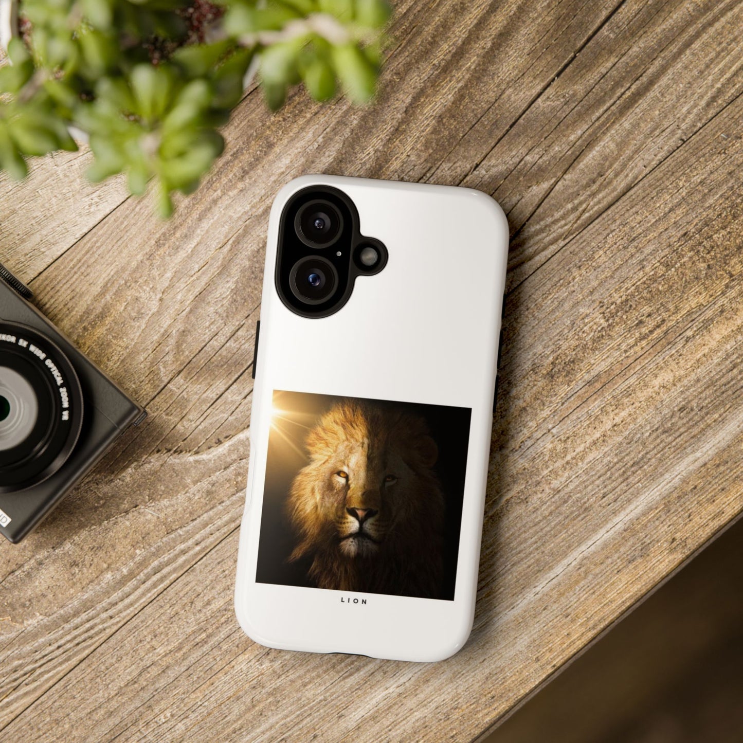 Lion Print Tough iPhone Case - Bold & Protective
