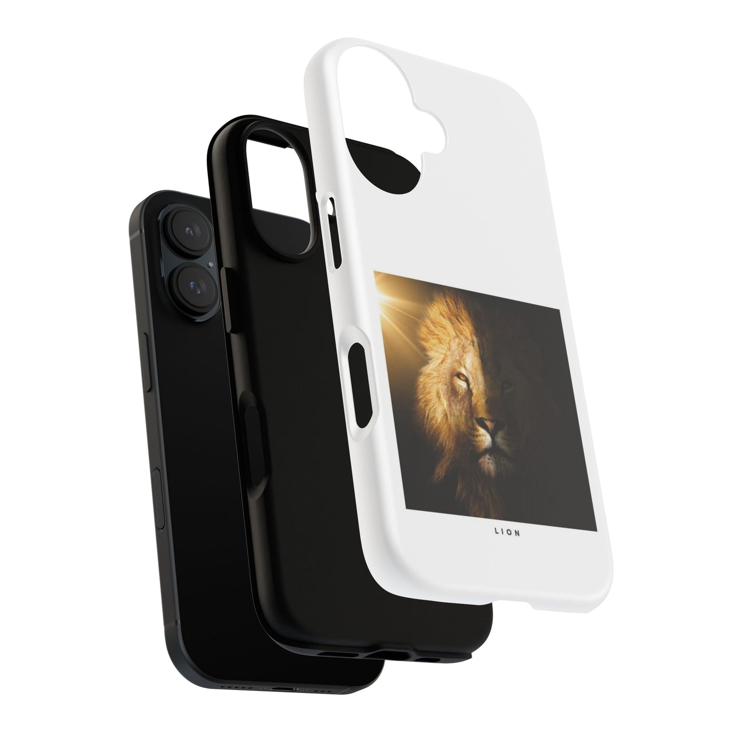 Lion Print Tough iPhone Case - Bold & Protective